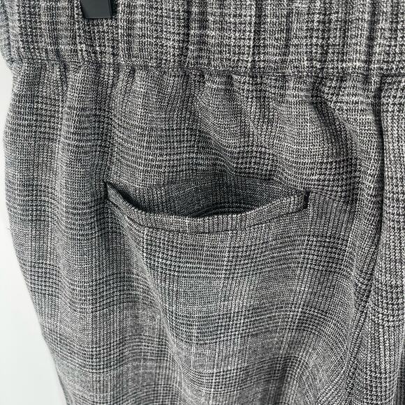 LOFT ANN TAYLOR Pants Size Large Pull On Taper Metallic Shimmer Plaid Holiday - Picture 6 of 11